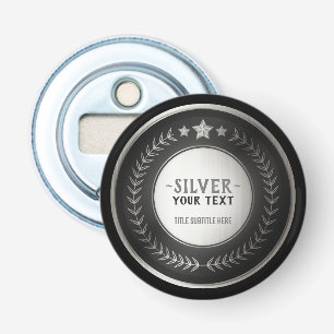ANPASSAT TRYCK DIY-MEDALJ Silvermästare REDIGERBAR Flasköppnare
