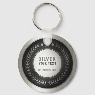 ANPASSAT TRYCK DIY-MEDALJ Silvermästare REDIGERBAR Nyckelring