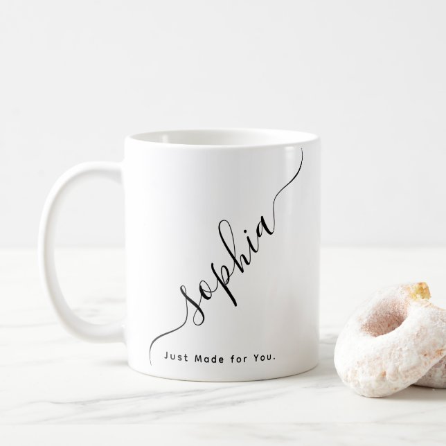 Anpassat typsnitt namn kaffemugg (Med munk)