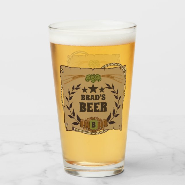 Anpassat västerländskt ölglas glaskopp (Framsida fylld)