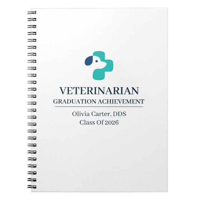Anpassat Veterinärnamn Sedan År Anteckningsbok (Framsidan)