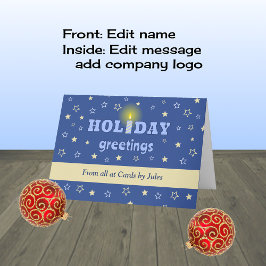 Anpassat vinterljus i hälsning för företag helgkort