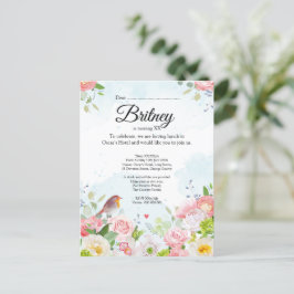 Anpassbar födelsedagsinbjudan för kvinnor – Redige Vykort