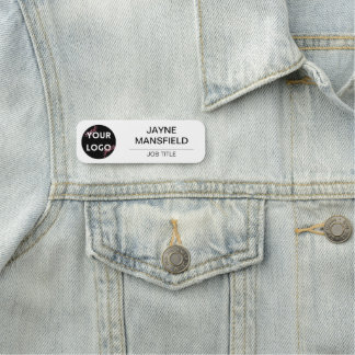 Anpassbar Magnetisk Namnskylt med Logo – Nål eller Namnbricka