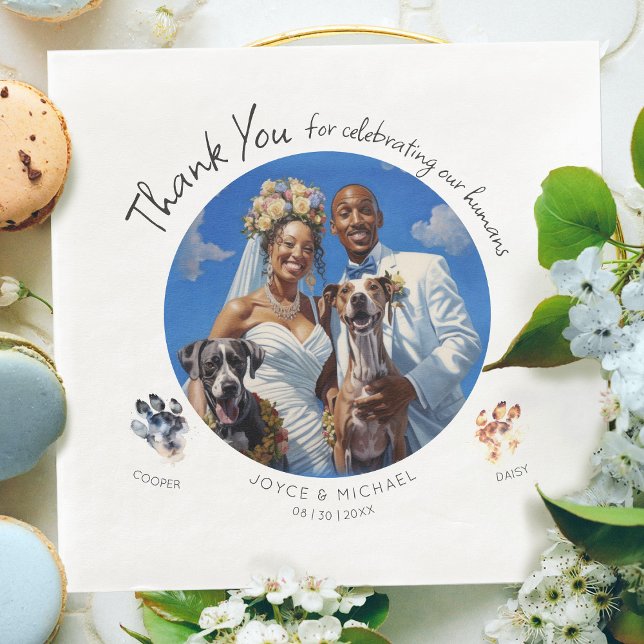 Anpassbar Paw-tograf Foto med dina hundar Pappersservett (Skapare uppladdad)