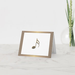 Anpassning av 3D Guld Music Note-kort på baksidan Kort