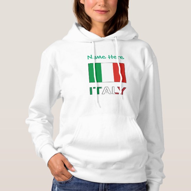 Anpassning av den italienska Flagga Grönt T Shirt (Framsida)