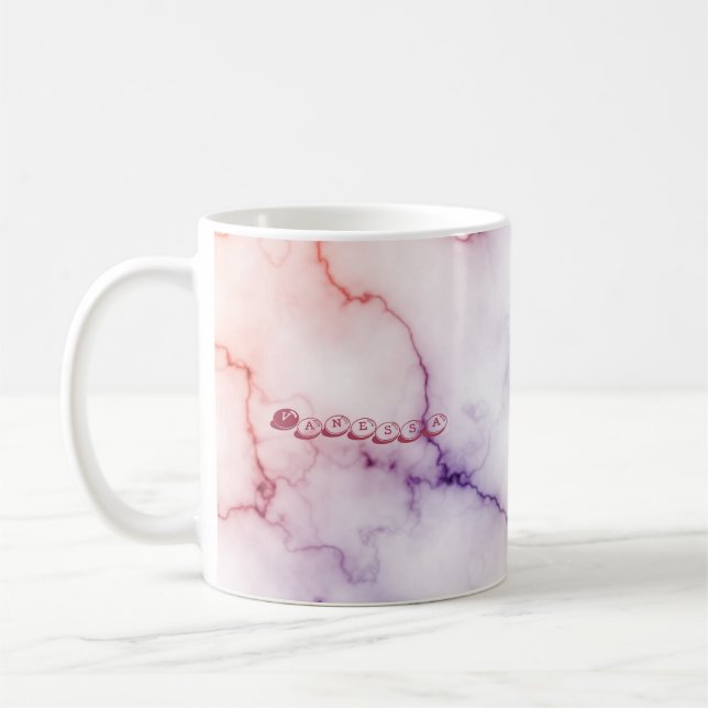 Anpassning av färg Marble Mönster Kaffemugg (Vänster)