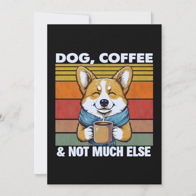 Anpassning av hund och kaffe Älskare (tillval) Kort (Framsida)
