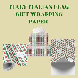 Anpassning av italien och italiensk Flagga-Grönt Presentpapper