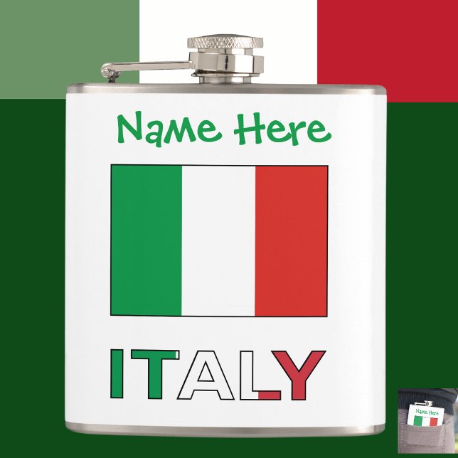 Anpassning av italien och italienska Flagga Fickplunta (Skapare uppladdad)