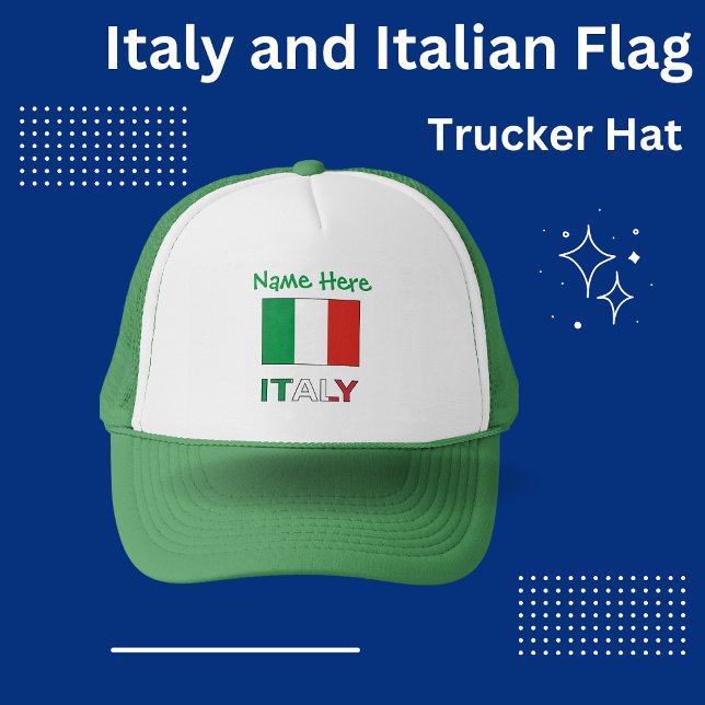 Anpassning av italien och italienska Flagga Keps (Skapare uppladdad)