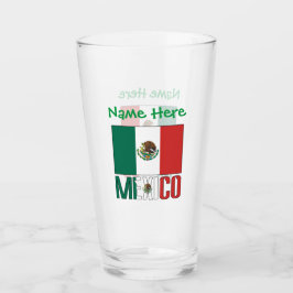 Anpassning av Mexikanska Flagga Grönt - anpassning Glaskopp