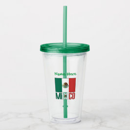 Anpassning av Mexikanska Flagga Grönt Take Away Mugg