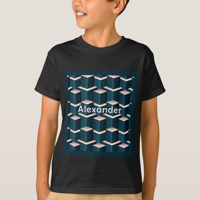 Anpassning av moderna blå Byggnader T Shirt (Framsida)