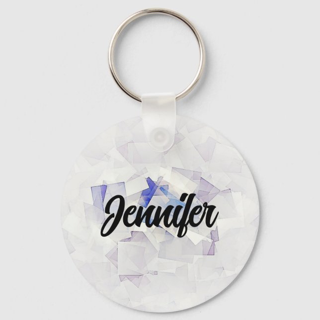 ANPASSNING | Geometrisk bakgrund för Coola Nyckelring (Framsida)