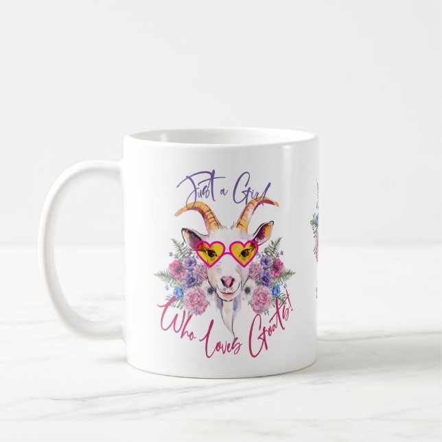 ANPASSNING | Hipster Goat - Flickor som Kärlek Goa Kaffemugg (Vänster)