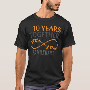 Anpassningsbar 10-årsdagen tee shirt