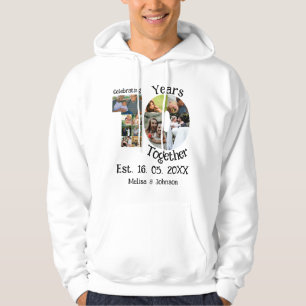 Anpassningsbar 10:e bröllop-årsdagen 11 fotokollag hoodie