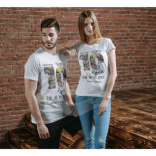 Anpassningsbar 10:e bröllop-årsdagen 11 fotokollag t shirt