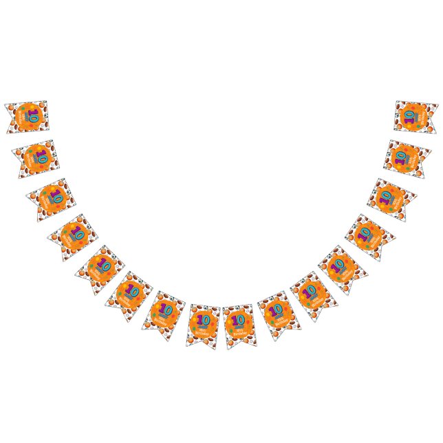 Anpassningsbar 10:e födelsedagssporttema vimplar (Alla)