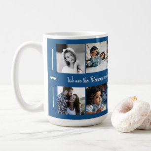 Anpassningsbar 10 fotokollage eleganten i textfami kaffemugg