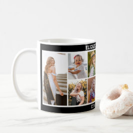 Anpassningsbar 10 Fotokollage Modern Studenten Kaffemugg