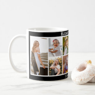 Anpassningsbar 10 Fotokollage Modern Studenten Kaffemugg