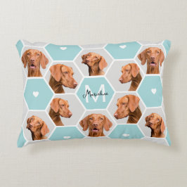 Anpassningsbar 10 Pet Hund Photo Collage Monogram  Prydnadskudde