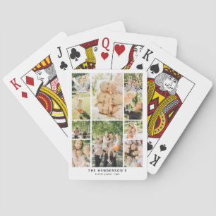 Anpassningsbar 10 Photo Collage Family Games Natt Casinokort