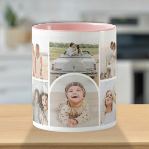 Anpassningsbar 10 Photos Collage Arch, Cute Modern Mugg