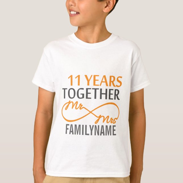 Anpassningsbar 11-årsdagen tee shirt (Framsida)