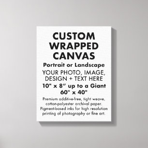 Anpassningsbar 11 x 14-tums PREMIUM WRAPPED CANVAS