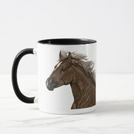 Anpassningsbar 11oz Horse Mugg ändringsbart meddel