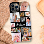 Anpassningsbar 12 Fotokollage din Färg Fodral-Mate<br><div class="desc">Skapa en egen personlig, färg fotocellfodral i anpassningsbar med hjälp av den här fotosamlingsmallen med 12 bilder i olika former och storlekar för att rymma en mängd bilder och ditt namn, monogram eller annan text i ditt val av teckensnitt stilar (visas i en modern handskriven typografi i vitt på en...</div>
