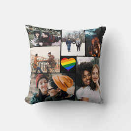 Anpassningsbar 12 Foton Gay pride HBT Rainbow Kärl Kudde