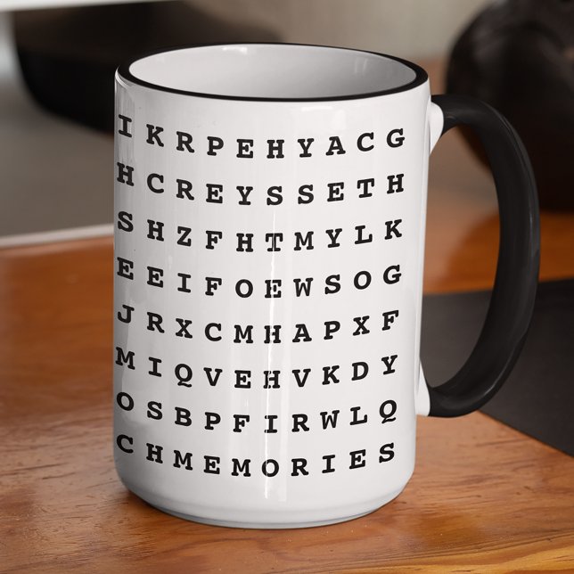Anpassningsbar 12 Ord Family Ord Search Kitchen Mugg (Skapare uppladdad)
