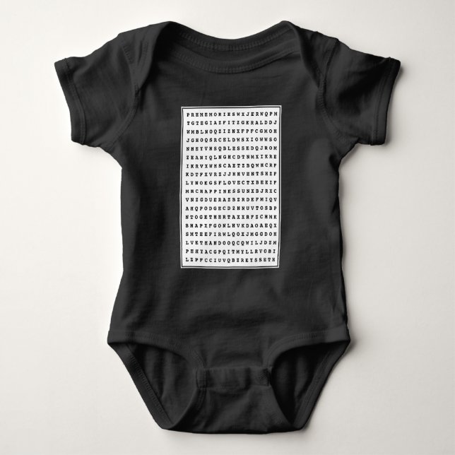 Anpassningsbar 12 Ord Family Ord Search T Shirt (Framsida)