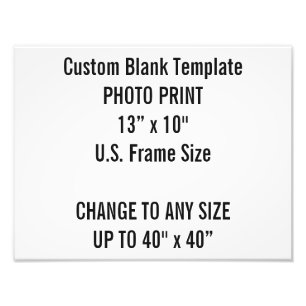 Anpassningsbar 13" × 10" fototryck (US-ramformat