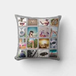 Anpassningsbar 16 Fotokollage Instagram Pillow Kudde