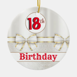 ANPASSNINGSBAR 18:e födelsedagen Julgransprydnad Keramik