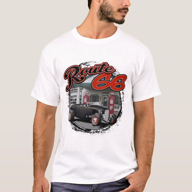 Anpassningsbar 1932 för rutt 66 t shirt (Framsida)