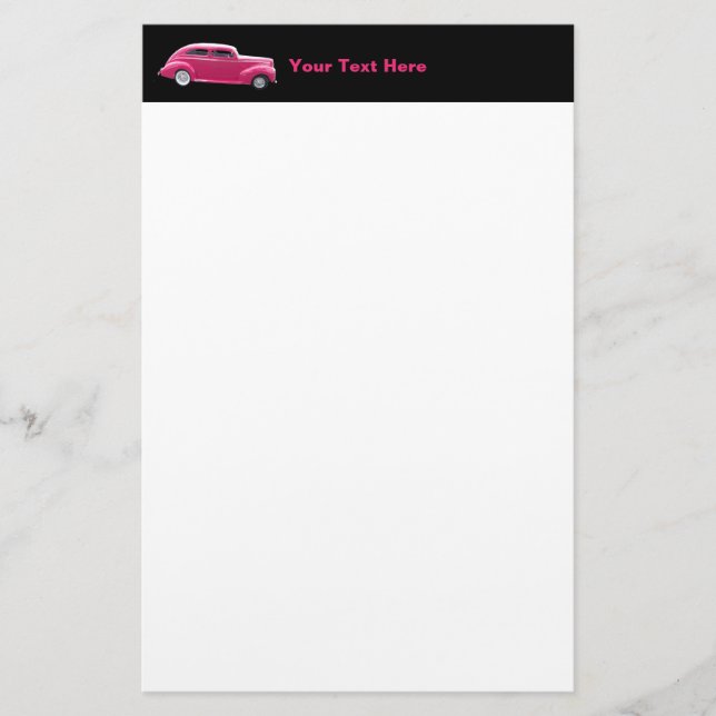 Anpassningsbar 1940 Berömd American FabSedan Brevpapper (Framsida)