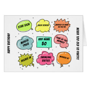 Anpassningsbar 1968 år född - DET HÄR ÄR DITT LIV  Hälsningskort