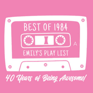 Anpassningsbar 1984: 40:e födelsedagskassetten t shirt