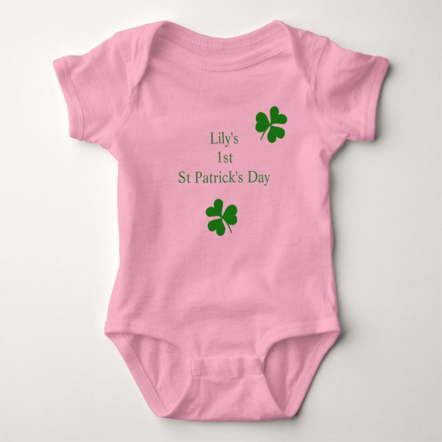 Anpassningsbar 1:a Saint patrick's day Lucky Shamr T Shirt (Framsida)