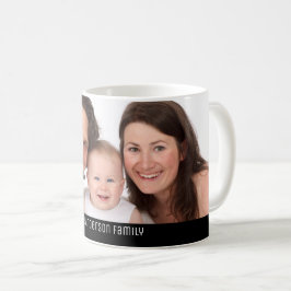 Anpassningsbar 1-familjens Porträtt-foto Lägg till Kaffemugg