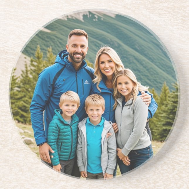 Anpassningsbar 1 Fotofamiljens sandsten Underlägg (Framsidan)