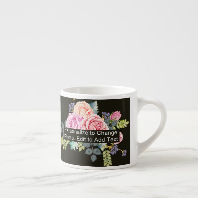 Anpassningsbar 1 Photo Artwork Slogan Espressomugg (Höger)