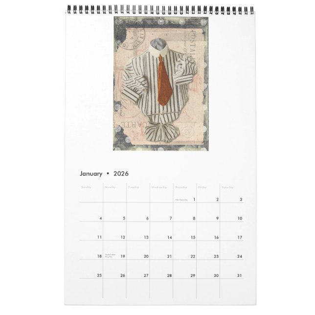 Anpassningsbar 2013 Victorian gentlemen's Calendar Kalender (Jan 2026)